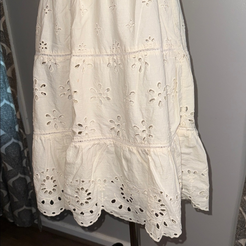 American Eagle Smocked Eyelet Mini Sundress SZ Small - Picture 3 of 9